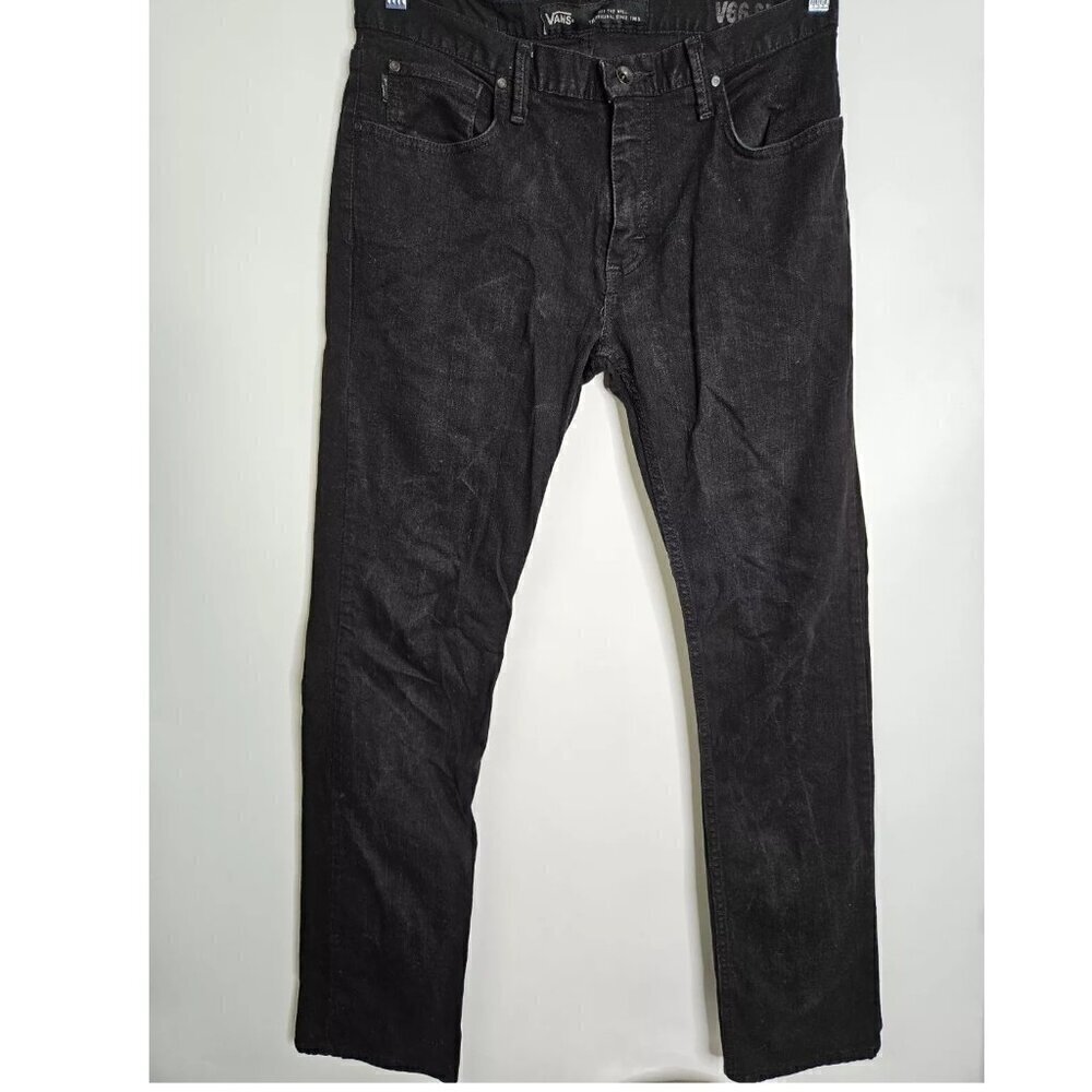 Vans Off the Wall Men's Slim Fit Straight Washed Black Jeans Size 32x34